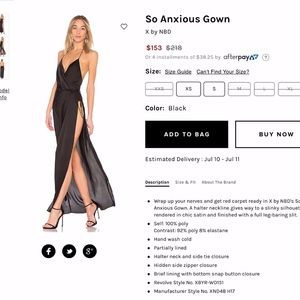 REVOLVE- Black So Anxious Gown